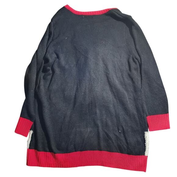 Holiday Traditions Tunic Dress Ugly Christmas Sweater Stuffed Elf Plus Size 1X - Picture 2 of 7